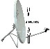 Antena satelital parabolica fta amazonas lnb 100 cm 100cm 1m